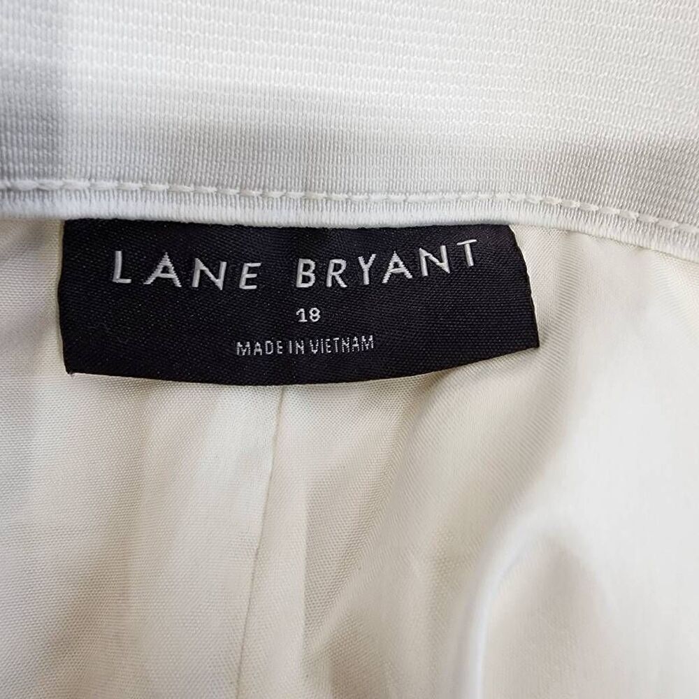 Lane Bryant Size 18 White Wide Leg Cropped Trousers O18 - Picture 7 of 9
